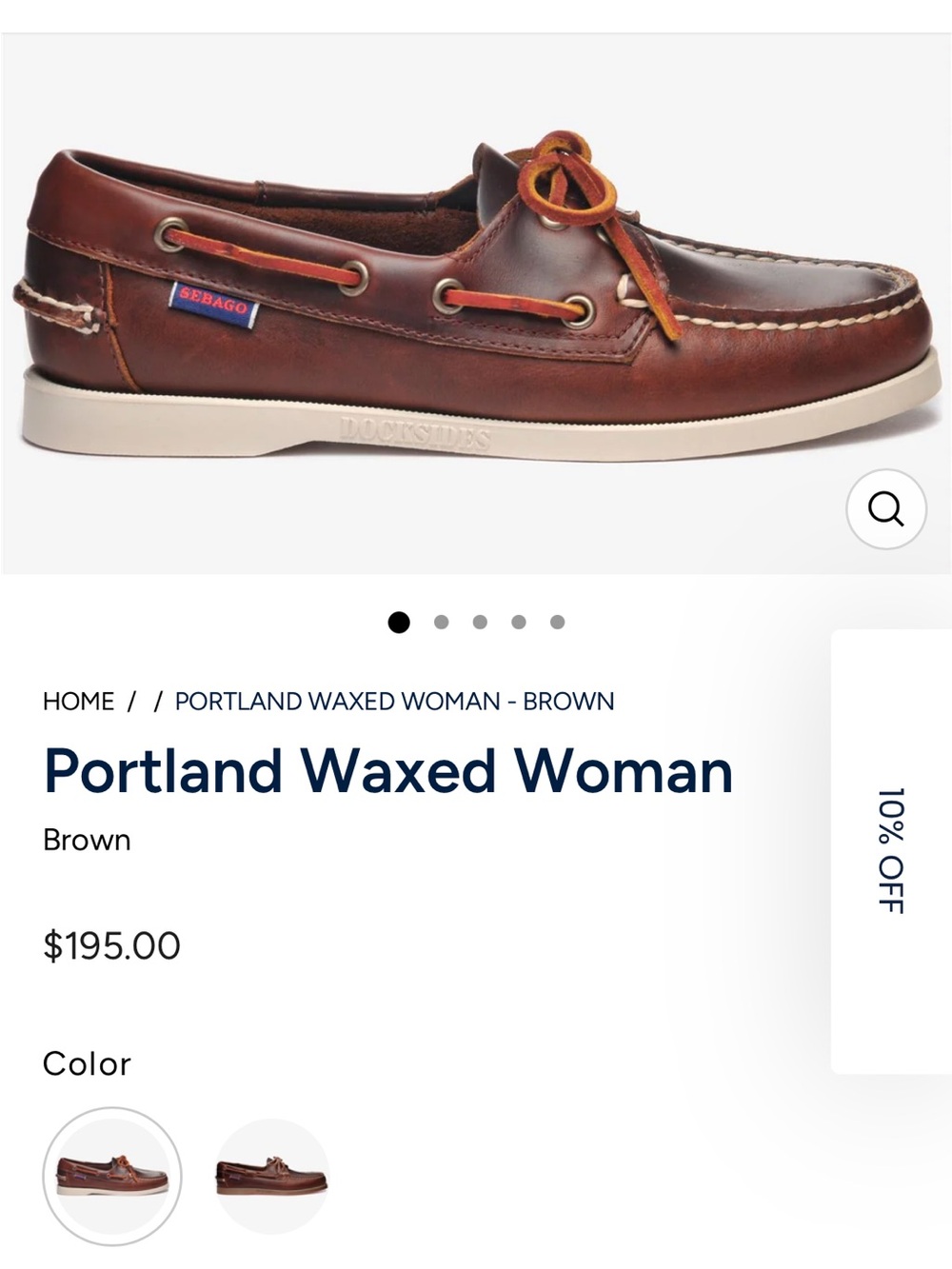Sebago Portland waxed leather docksides